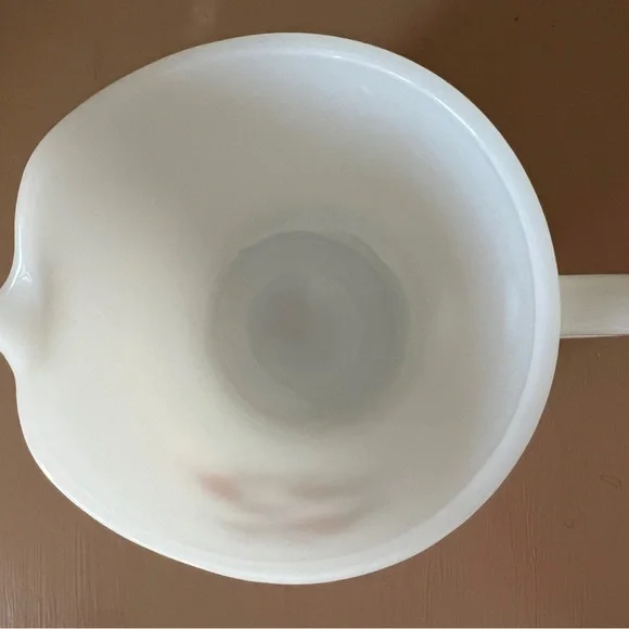 Vintage Fire King Oven Ware Pink Fleurette Creamer - Picture 10 of 12